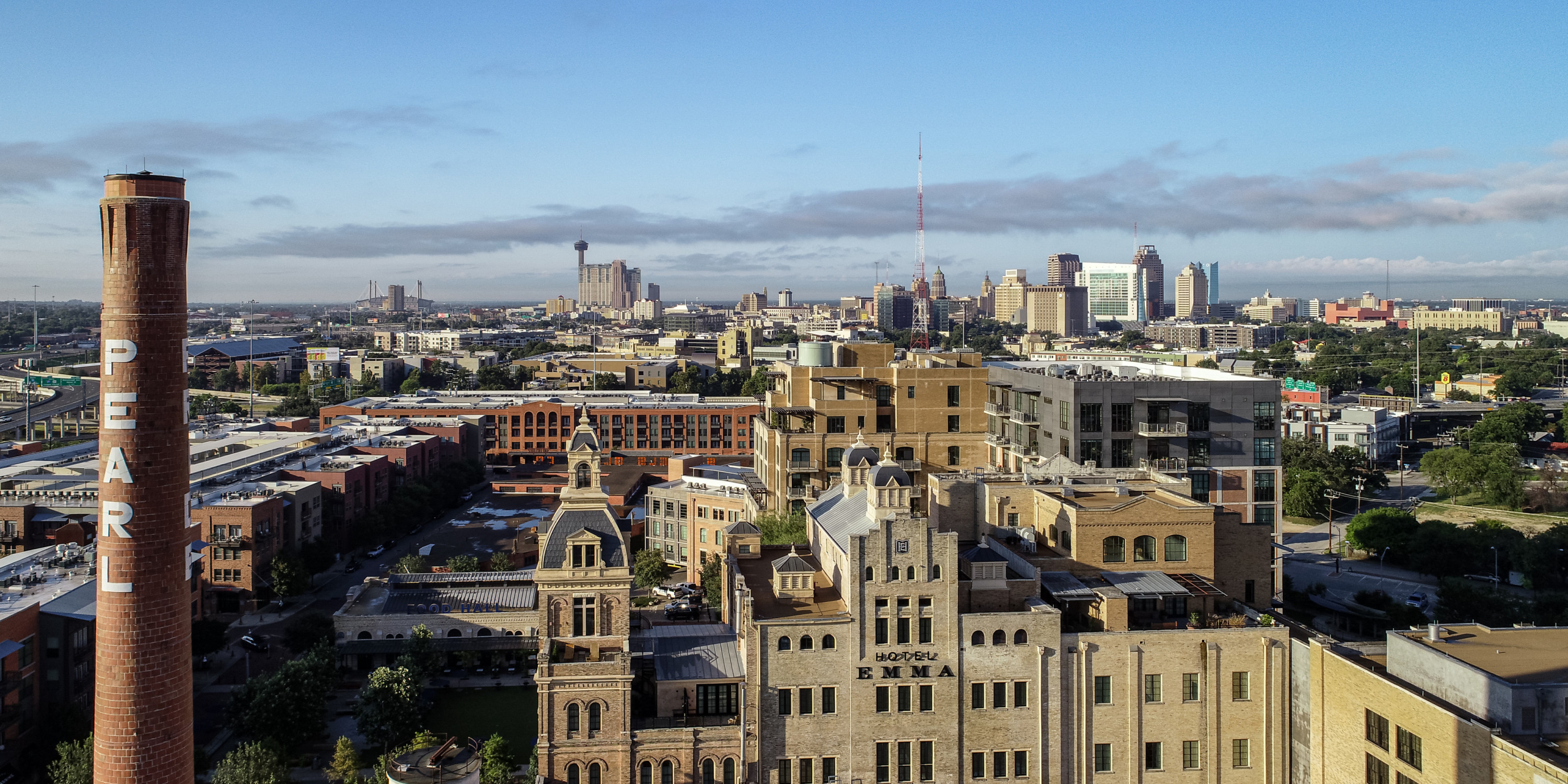 Photo of SATX skyline in late afternoon/early evening