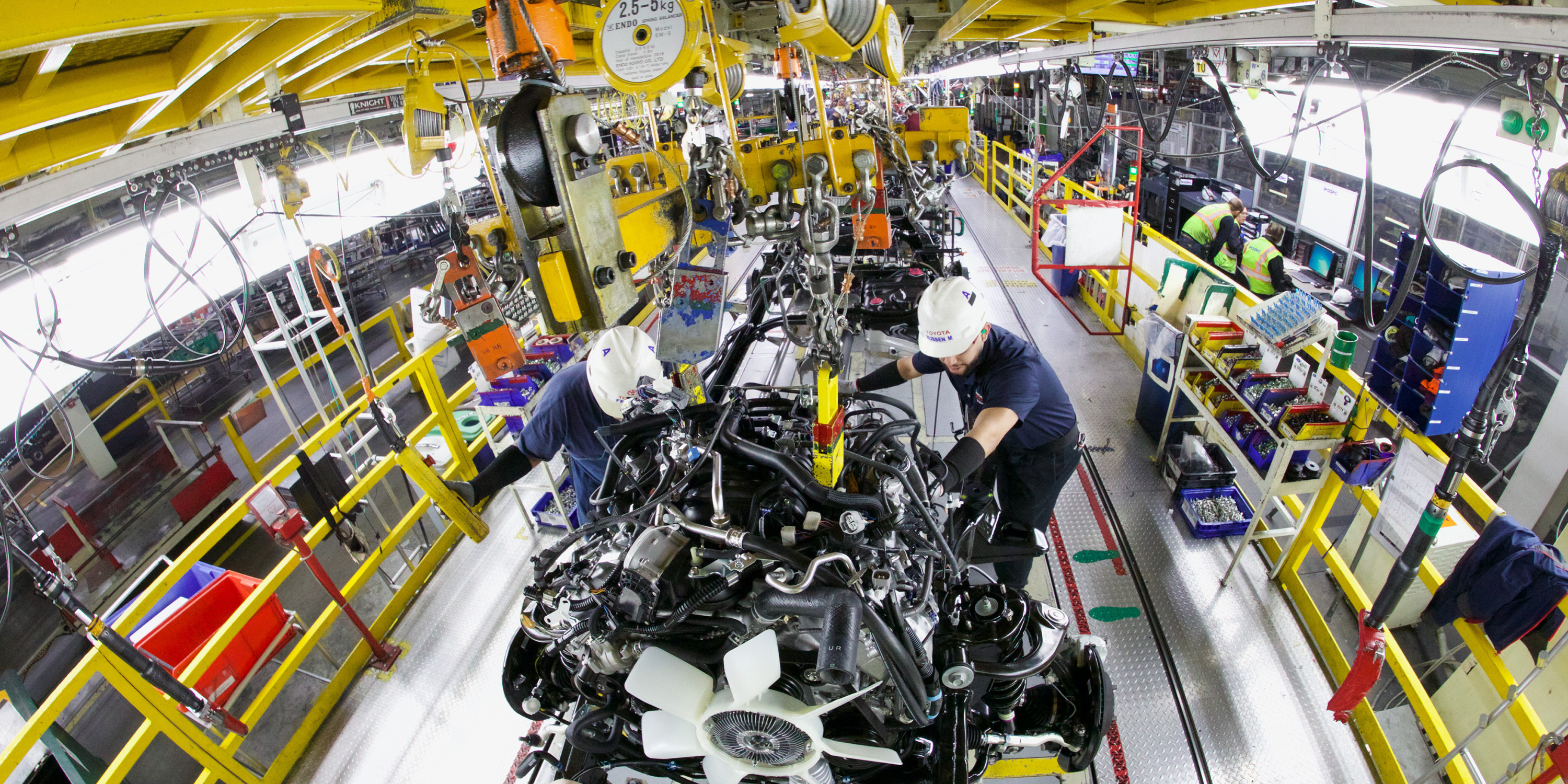 men working at toyota factory