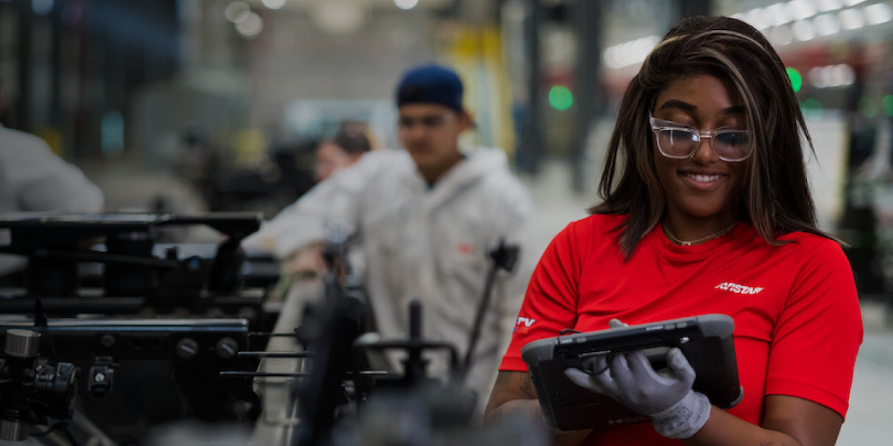Woman working in manufacturing