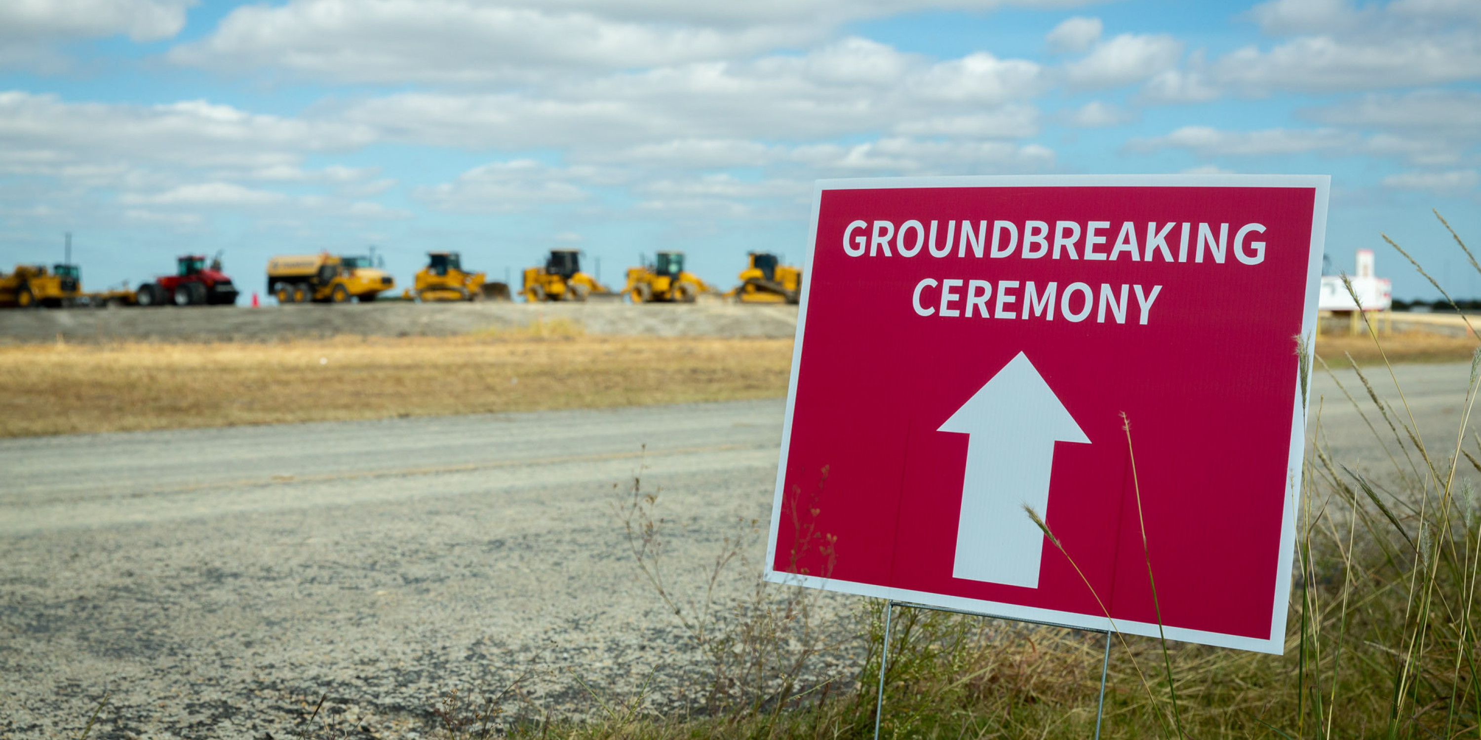 Groundbreaking Ceremony "This Way" Sign