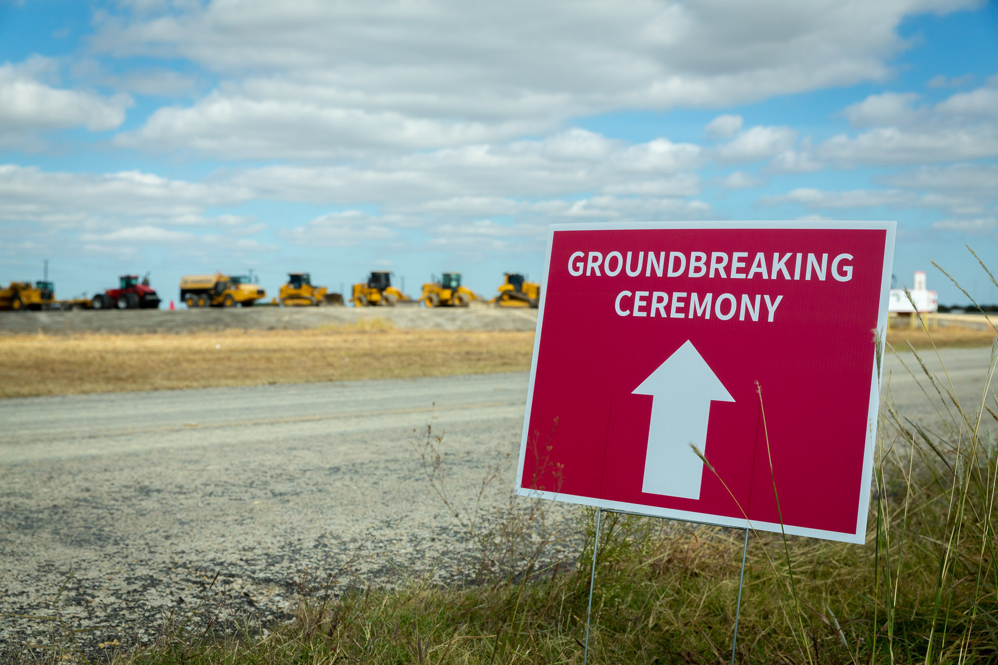 Groundbreaking Ceremony "This Way" Sign