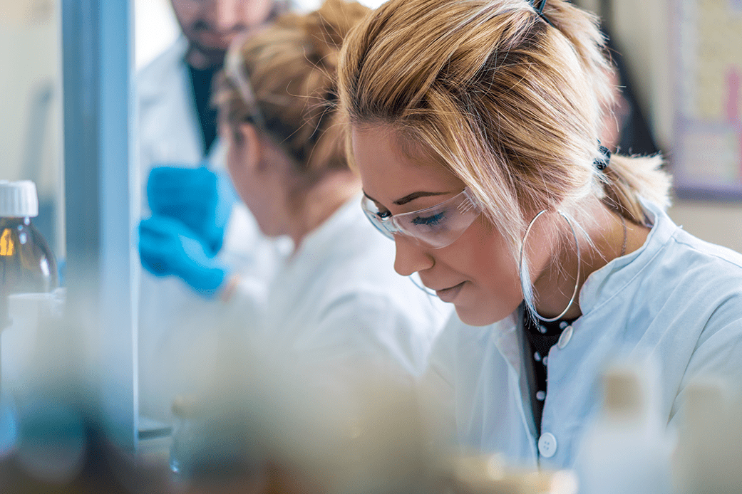 Woman working in lab