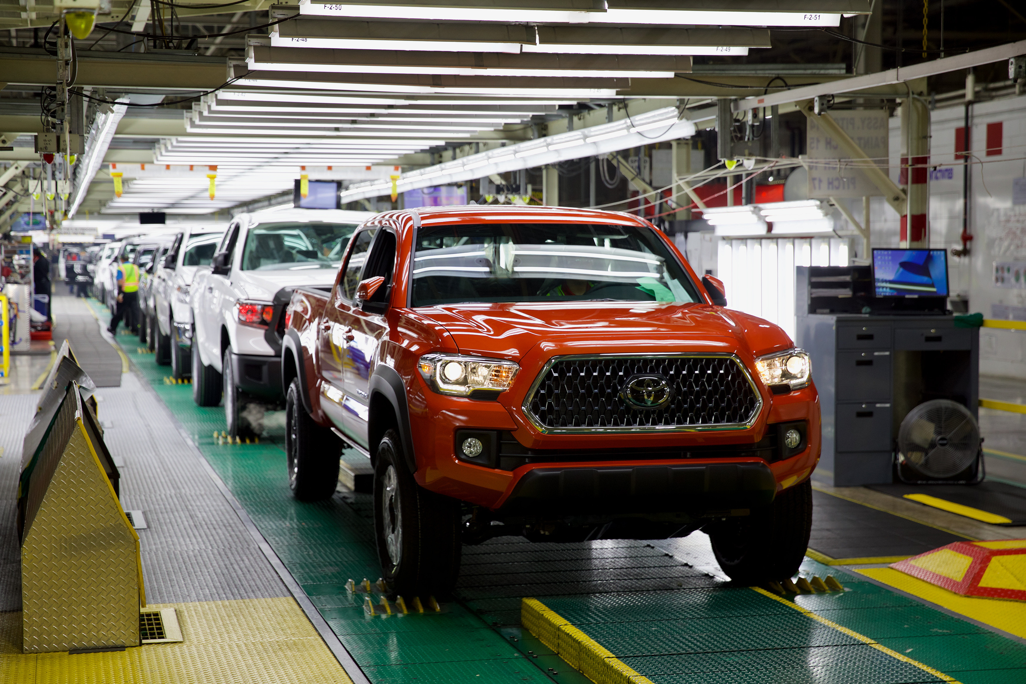 vehicles at toyota plant